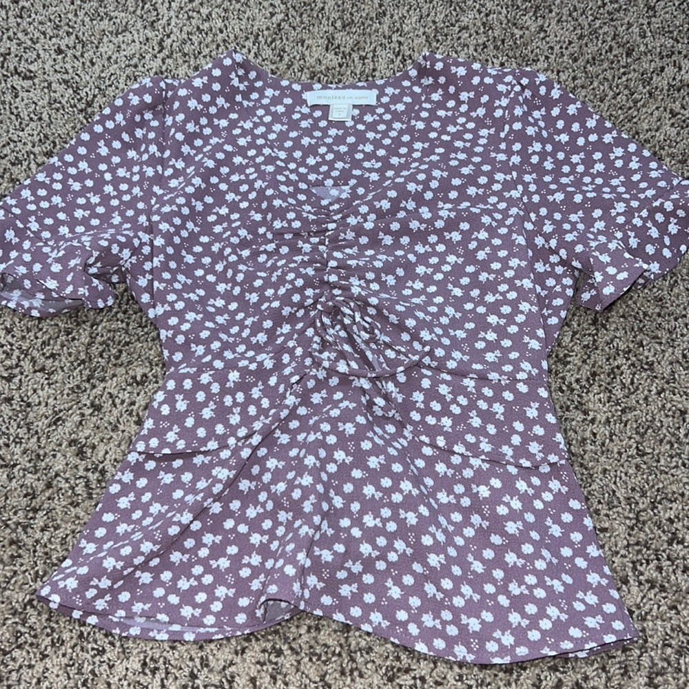 Purple floral top